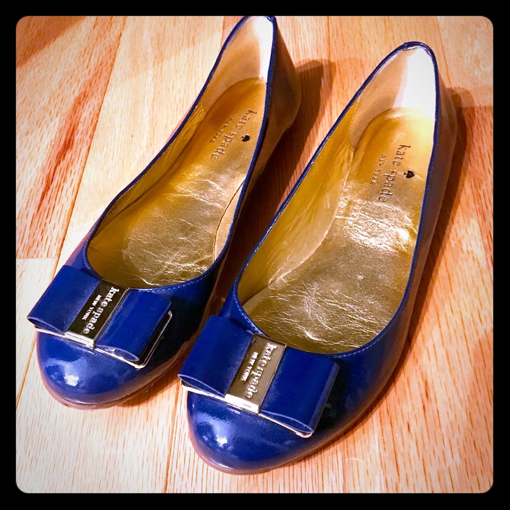 COPY - Kate Spade New York Flats in Navy Blue Patent
